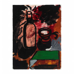 Sèrie 1985-86,  A, 70 x 50 cm. Tècnica mixta sobre paper