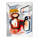 Sèrie 1985-86,  B, 70 x 50 cm. Tècnica mixta sobre paper