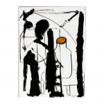 Sèrie 1985-86,  C, 70 x 50 cm. Tècnica mixta sobre paper