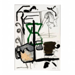 Sèrie 1985-86,  E,  65 x 50 cm. Tècnica mixta sobre paper