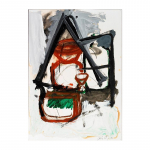Sèrie 1985-86,  H, 70 x 50 cm. Tècnica mixta sobre paper