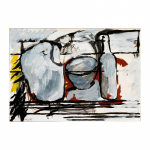 Sèrie 1985-86,  J, 70 x 50 cm. Tècnica mixta sobre paper