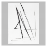 Serie 1987, nº  I,   70 x 50 cm.    Carbonet sobre paper