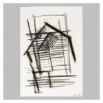 Serie 1987, nº  II,  70 x 50 cm.    Carbonet sobre paper