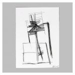 Serie 1987 nº  III,  70 x 50 cm.    Carbonet sobre paper