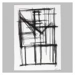Serie 1987, nº IV,  70 x 50 cm.   Carbonet sobre paper