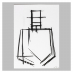 Serie 1987, nº  V,  70 x 50 cm.    Carbonet sobre paper
