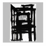 Violoncel i Piano - núm. 82. 100 x 70'5 cm. Poliuretà sobre paper blanc