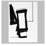 Cello and Piano - No. 15.  70 x 51 cm. Polyurethane on white paper