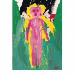 Sèrie Figura I, nº 25-2, 33 x 24 cm.  Tècnica mixta sobre cartró entelat
