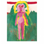 Sèrie Figura I, nº 25-3, 33 x 24 cm.  Tècnica mixta sobre cartró entelat