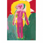 Sèrie Figura I, nº 25-4, 33 x 24 cm. Tècnica mixta sobre cartró entelat