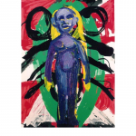 Sèrie Figura I, nº 3-3, 76 x 56 cm. Tècnica mixta sobre paper