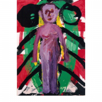Sèrie Figura I, nº 3-8, 70'5 x 50'5 cm. Tècnica mixta sobre paper