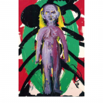 Sèrie Figura I, nº 3-9,  73 x 51 cm. Tècnica mixta sobre paper