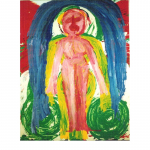 Serie Figura I,  nº 4, 146 x 114 cm. Técnica mixta sobre tela