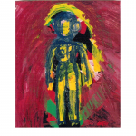 Serie Figura I,  nº 32, 55 x 46 cm. Tècnica mixta sobre tela