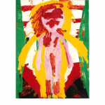 Serie Figura I,  nº 7, 81 x 60 cm. Tècnica mixta sobre tela