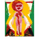Serie Figura I,  nº 9,  81 x 65 cm. Tècnica mixta sobre tela