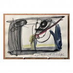 1988. e. Le guitarriste nocturne V - nº 4.  35 X 51 cm.  Tècnica mixta sobre paper.