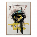1988. Sèrie Femme et Arlequin – nº 17. 70,5 x 50 cm. Tècnica mixta sobre paper.