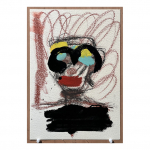 1988. Sèrie Femme et Arlequin – nº 19 . 36 x 25 cm. Tècnica mixta sobre paper.