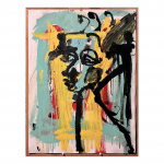 1988. Sèrie Femme et Arlequin – nº 21. 76 x 57 cm. Tècnica mixta sobre paper.