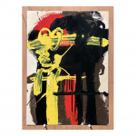 1988. Sèrie Femme et Arlequin – nº 24. 51 x 36,5 cm. Tècnica mixta sobre paper.