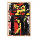 1988. Sèrie Femme et Arlequin – nº 30. 50 x 32 cm. Tècnica mixta sobre paper.