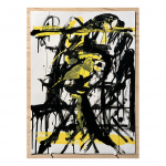 1988. Sèrie Femme et Arlequin – nº 51. 76 x 56 cm. Tècnica mixta sobre paper.