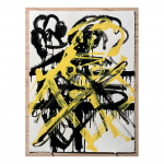 1988. Sèrie Femme et Arlequin – nº 52. 77 x 57 cm. Tècnica mixta sobre paper.