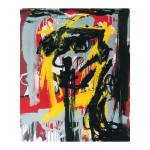Femme et Arlequin, 1998, nº 12, 73 x 60 cm. Tècnica mixta sobre tela