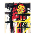 Femme et Arlequin, 1998, nº 16, 73 x 60 cm. Tècnica mixta sobre tela