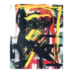 Femme et Arlequin, 1998, nº 45, 73 x 60 cm. Tècnica mixta sobre tela