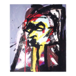 Femme et Arlequin, 1998, nº 5, 61 x 50 cm. Tècnica mixta sobre tela