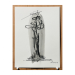 2010-2013. Figura - nº VI. 30,5 x 23 cm. Lápiz y aguada sobre papel.