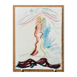 2010-2013. Figura -  nº II.  38 x 28 cm. Llapis i aquarel·la sobre paper.
