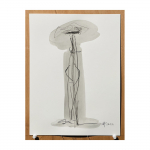 2010-2013. Figura - nº V.  30,5 x 23 cm. Llapis i aiguada sobre paper.
