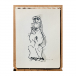 2010-2013. Figura - nº VII.  30,5 x 23 cm. Llapis i aiguada sobre paper.