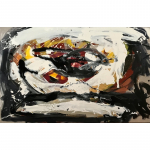 Fruitera I. 81 x 116 cm. Tècnica mixta sobre tela