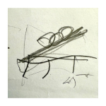 2018-2019 - nº III. Taula. 6 x 4 cm. Llapis sobre paper