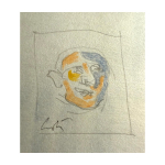 2018-2019 - nº IV. Cap. 3 x 2 cm. Llapis sobre paper