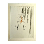 2018-2019 - nº IX. Noia. 12 x 5 cm. Llapis sobre paper