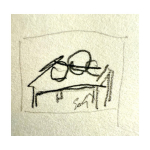 2018-2019 - nº VI. Taula. 3 x 3 cm. Llapis sobre paper