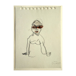 2018-2019 - nº X. Dona. 12 x 5 cm. Llapis sobre paper