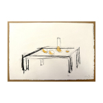 2018-2019 - nº VIII. Table with lemons. 19 x 28 cm. Pencil on paper