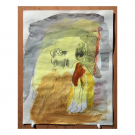 2025. The King goes naked – No. 130. 35 x 28 cm. Watercolor and pencil on paper.