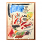2025. GAZA – No. 118. 52 x 39 cm. Watercolor, charcoal, and pencil on paper.