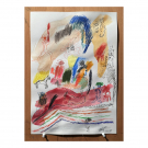 2025. The Fall of the Giant – No. 109. 42 x 29 cm. Watercolor and pencil on paper.
