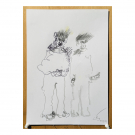 2024. Dos treballadors -  nº 56.   30 x 21 cm. Llapis sobre paper.